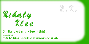 mihaly klee business card